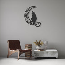 Load image into Gallery viewer, Cat on the moon ~ Steel Wall Art Decor
