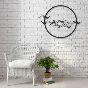 Geometric birds ~ Steel wall art