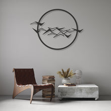 Load image into Gallery viewer, Geometric birds ~ Steel wall art
