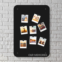 Load image into Gallery viewer, Magnetic board ~ Our memories ~ Steel wall art decor
