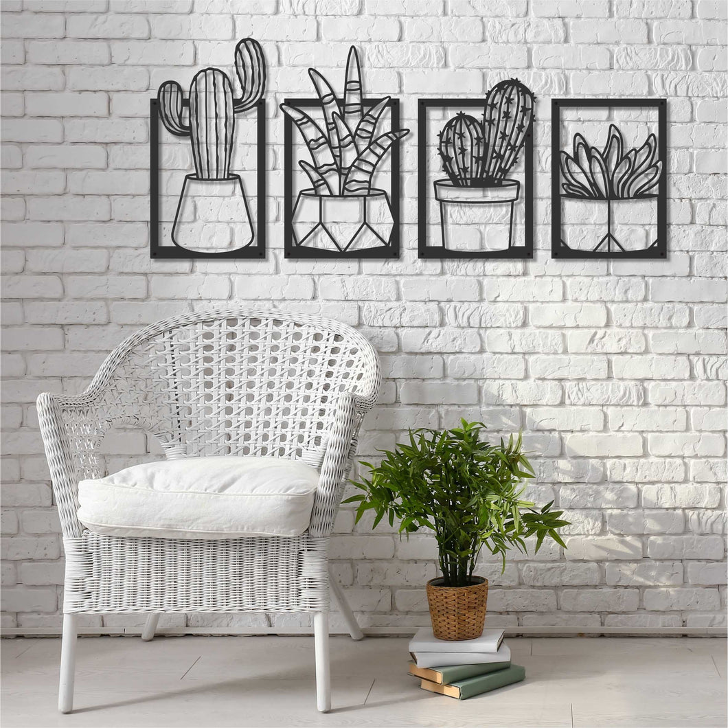 The Succulents ~ Steel wall art decor