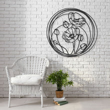 Load image into Gallery viewer, Poppy ring ~ Steel wall art decor
