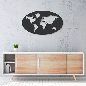 World Map ~ Steel wall art decor